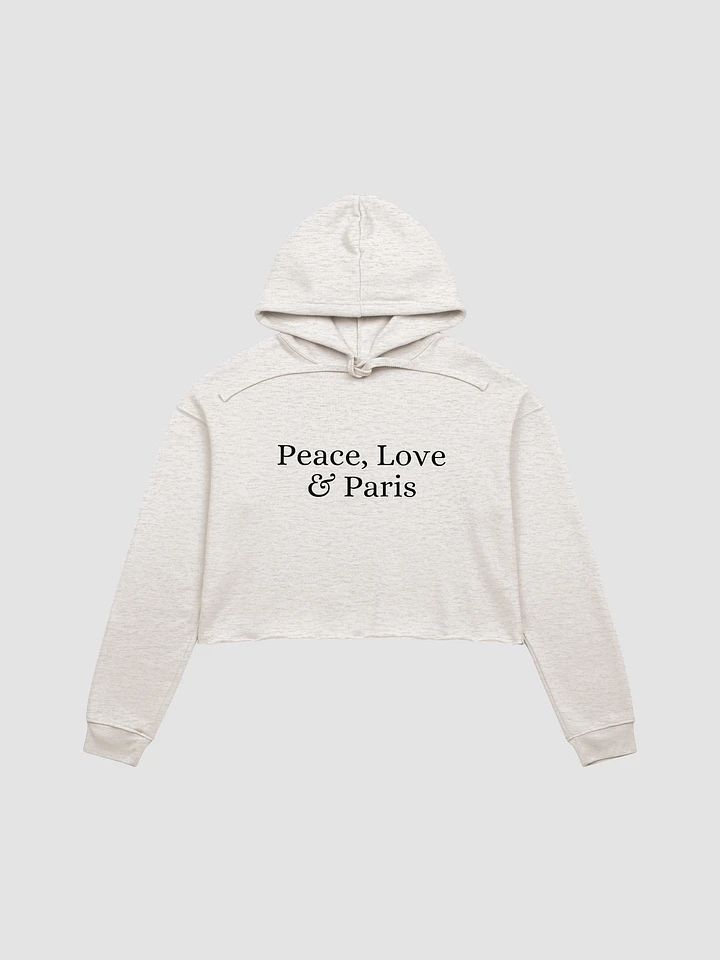 Peace, Love and Paris Cropped Hoodie product image (4)