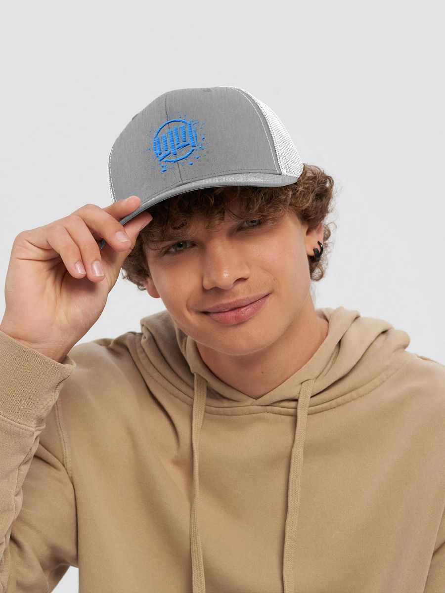 Mr Moist Blue Circle Splatter Trucker Hat product image (51)