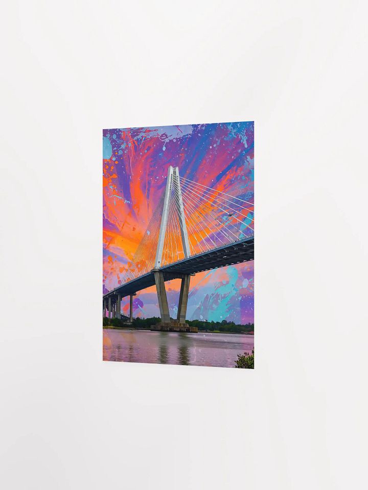 The Ravenel Bridge: A Symphony of Color Poster product image (11)