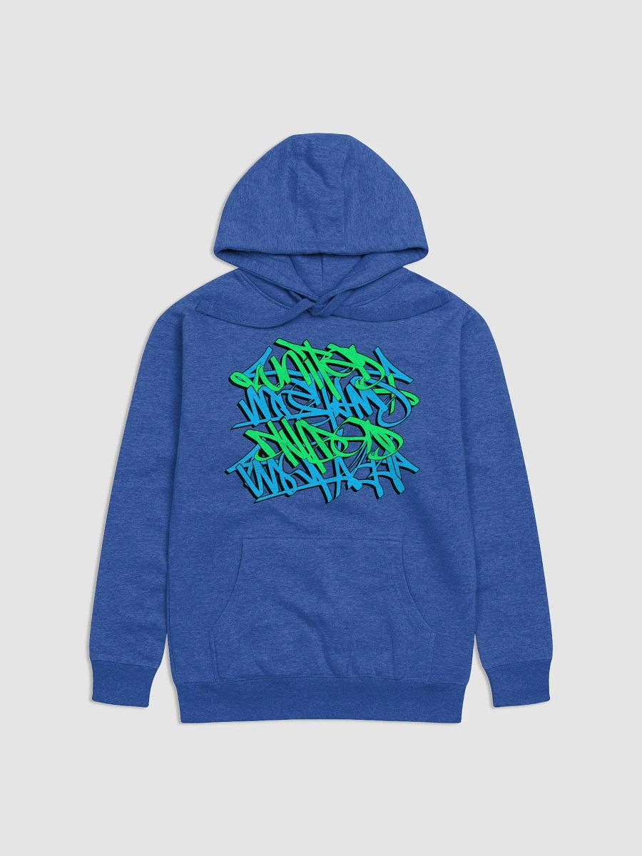 United We Stand, Divided We Fall (green and blue graffiti), Hoodie 03 product image (1)