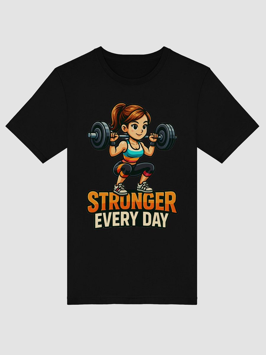 Stronger Every Day Squat Cartoon T-Shirt product image (25)
