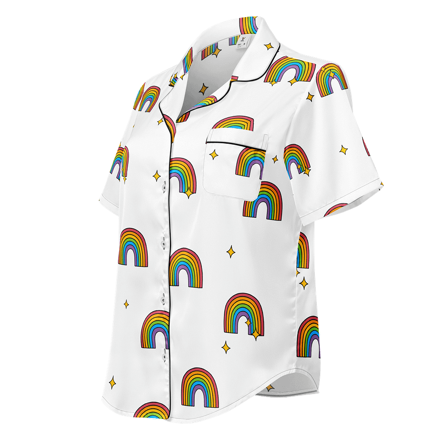 Starry Rainbow Silky Pajama Top product image (1)