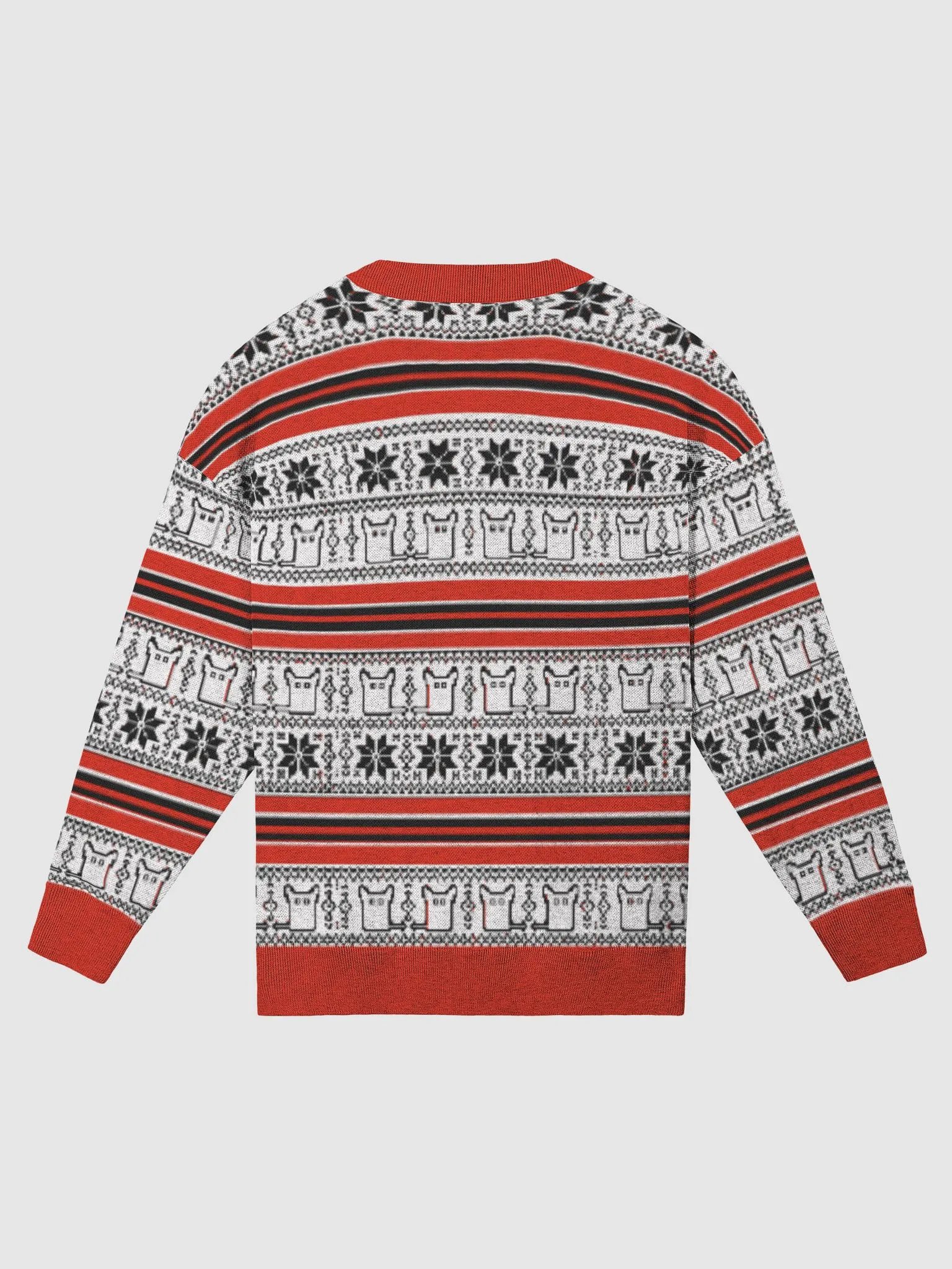 Cultsmas Relaxed Sweater - What's B/W/R All Over product image (2)