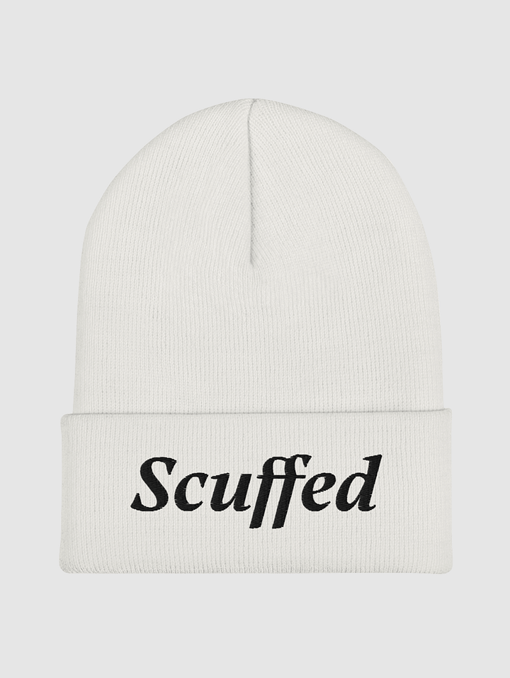 Cuffed and Scuffed Beanie (White) product image (2)