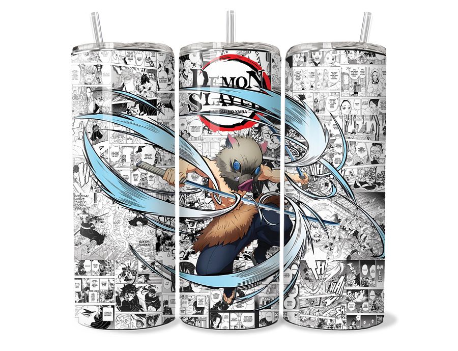 Demon Slayer - Inosuke's Beast Breathing Manga Tumbler - 20oz Stainless Steel product image (1)