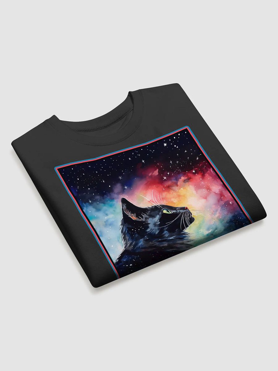 Colorful Black Cat And Night Sky Sweatshirt product image (24)