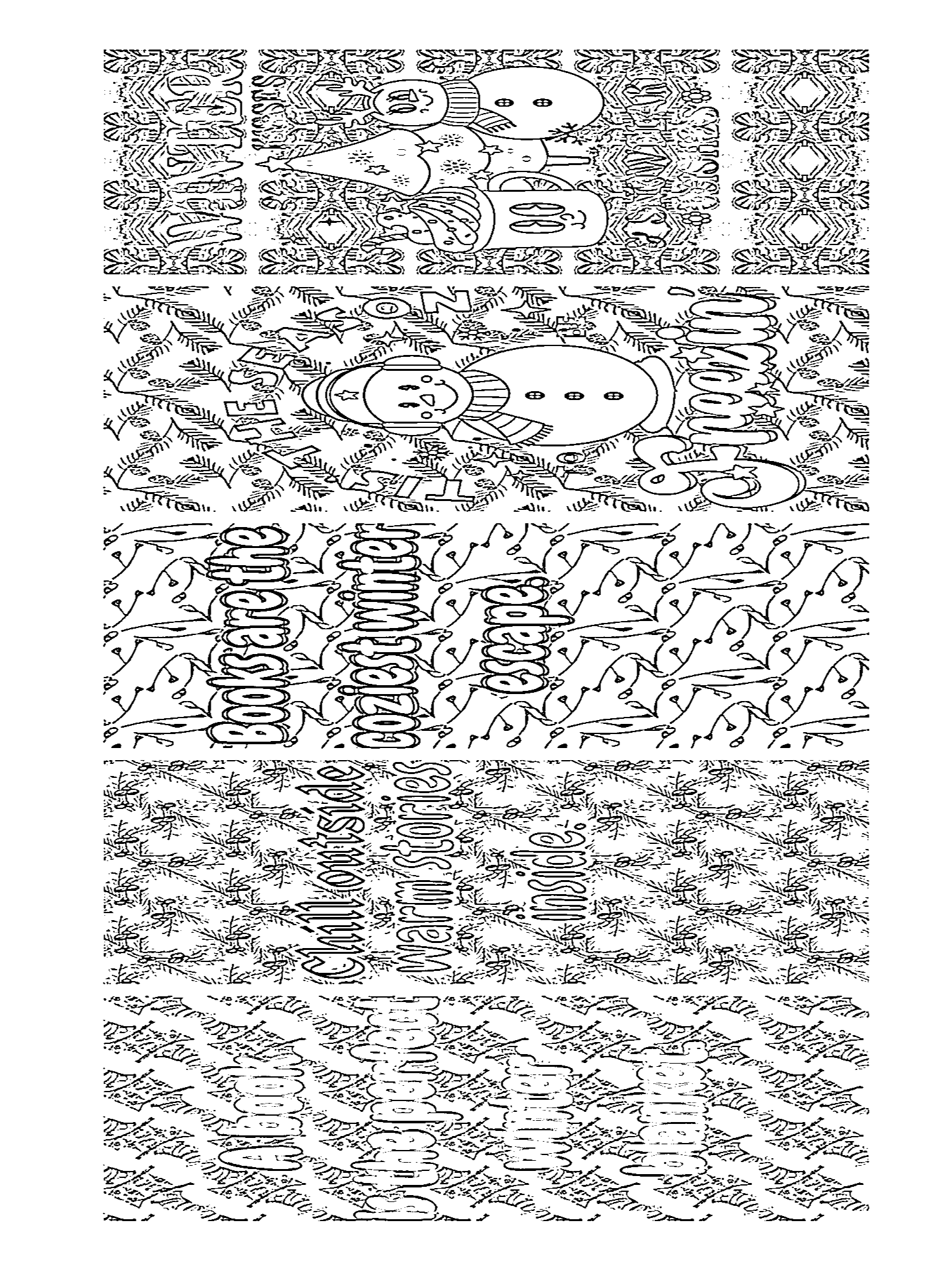 Coloring Your Own Winter Boomark Sheets product image (4)