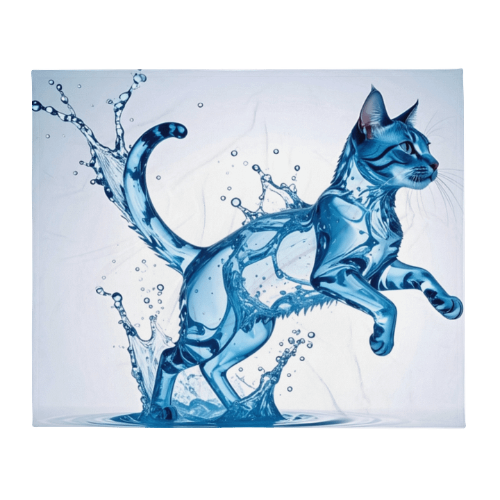 Water Cat Throw Blanket 50"x60" product image (1)