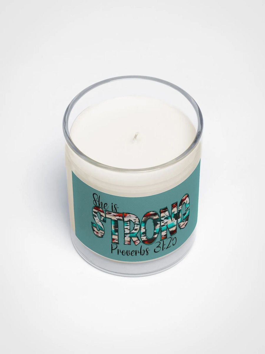 Proverbs 31:25 "She is Strong" Soy Wax Candle product image (4)