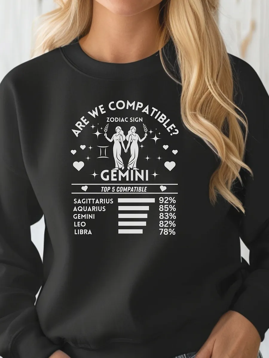 Gemini Zodiac Sign Romantic Compatibility - Lane Seven Premium Crewneck Sweatshirt product image (1)