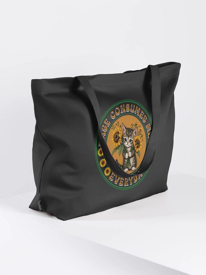 Rage Consumes Me Everyday Cat And Sunflowers Tote product image (1)