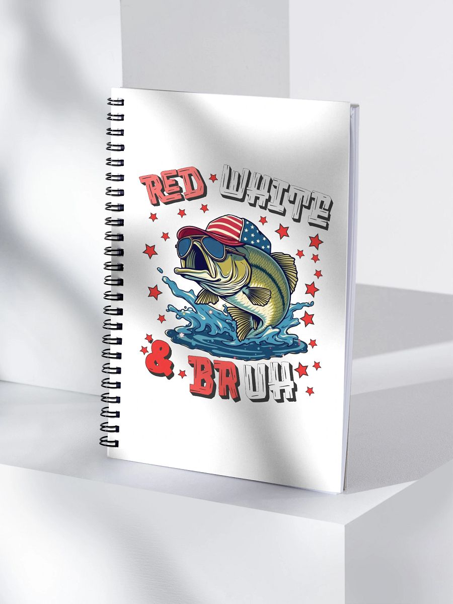Red White And Bruh Fishing Spiral Notebook product image (1)