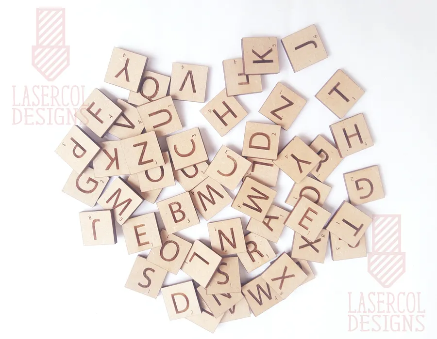 Scrabble tiles Alphabet - Laser Cut Files product image (4)