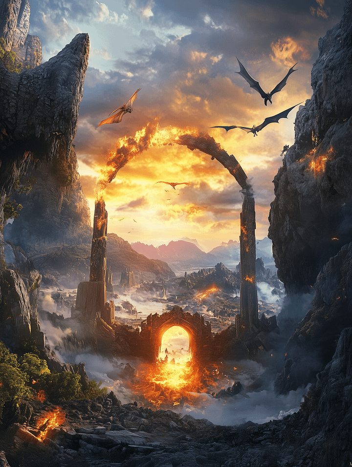 Dwellings of Eldervale Framed Wall Art - Board Game Room Artwork product image (1)