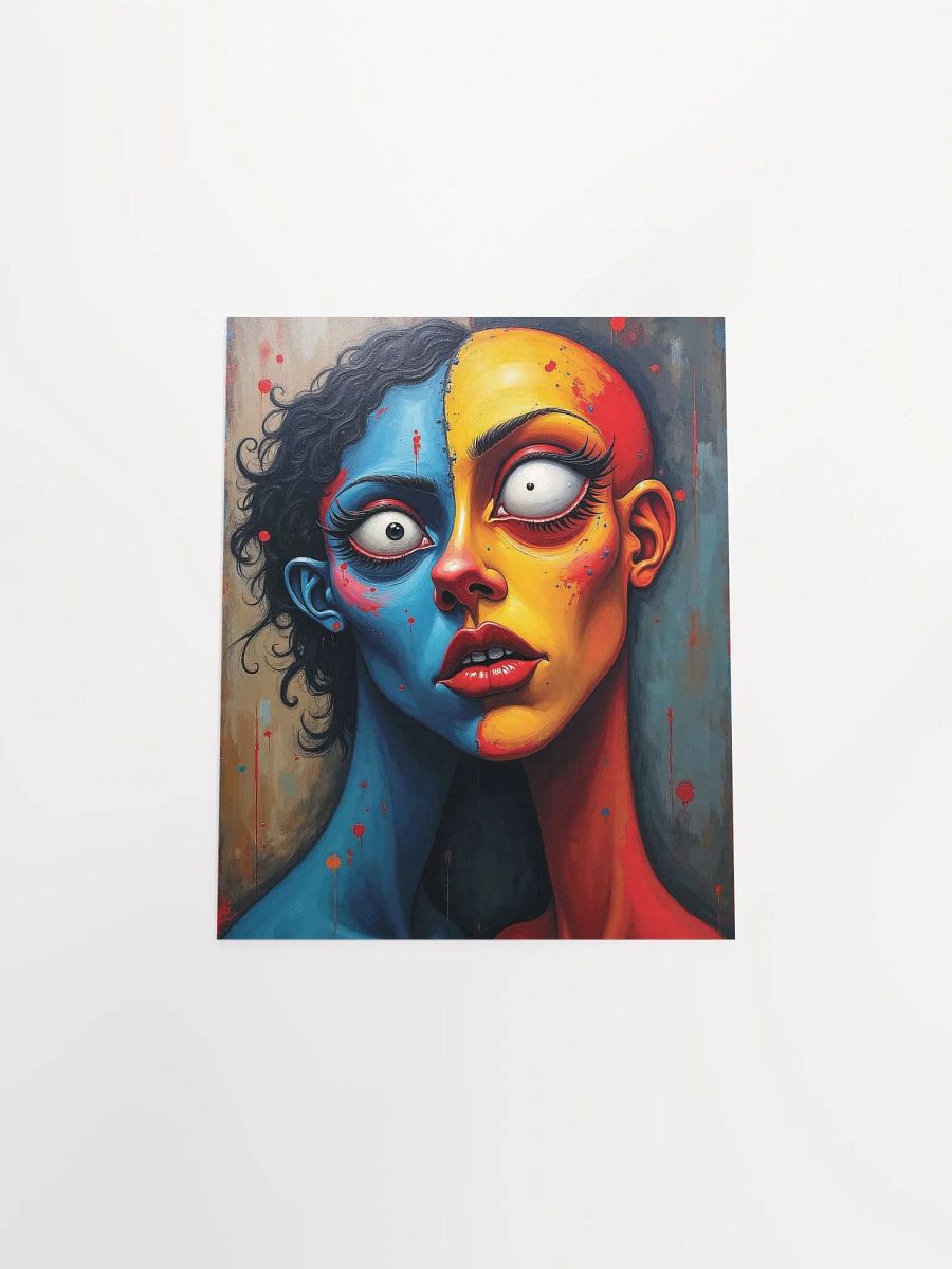 Surreal Split-Face Portrait Poster product image (12)
