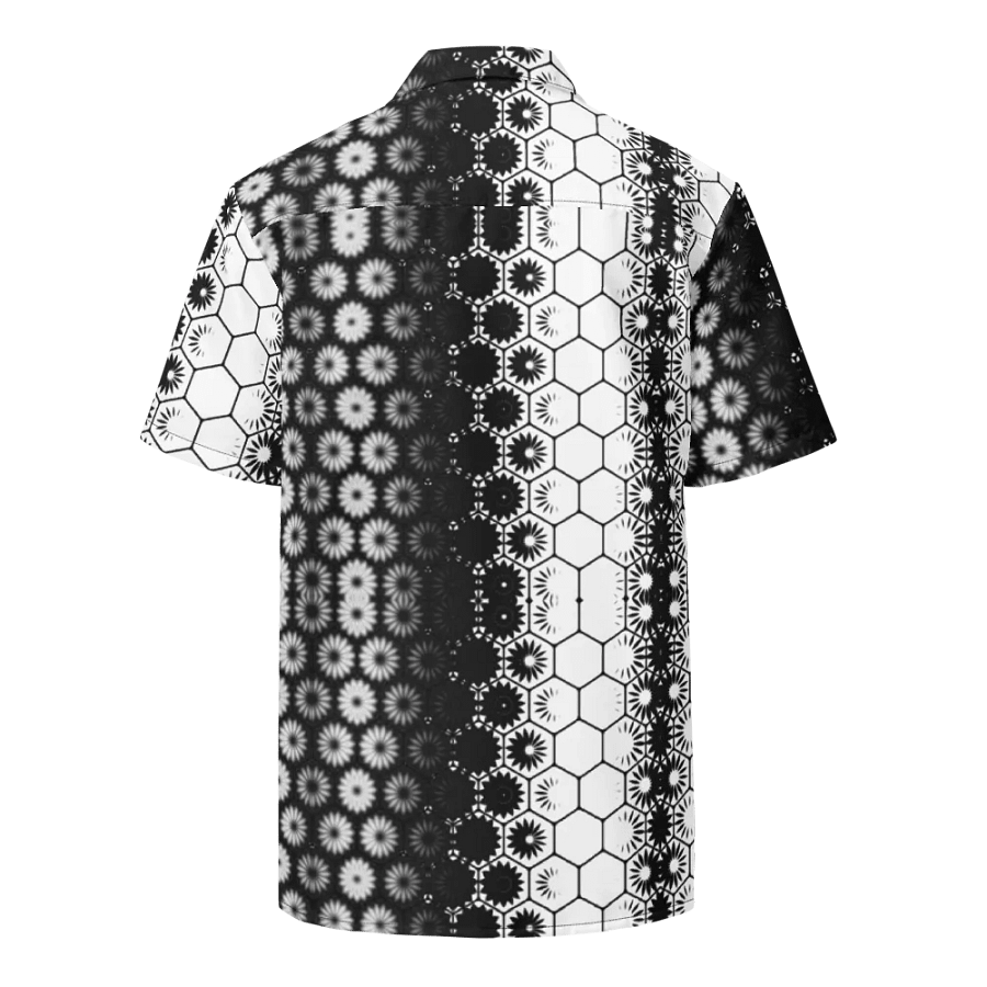 Button Up, Hawaiian Style, Black and White, Shirt product image (9)