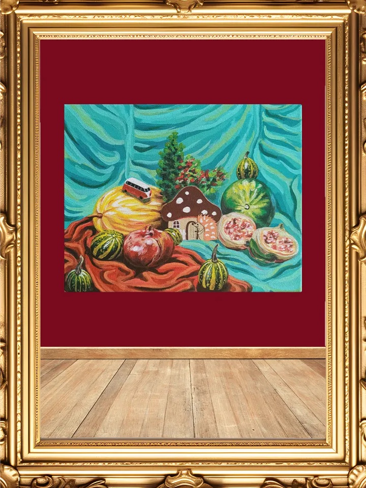 Whimsical Hedgehog Mushroom Sanctuary On Canvas product image (1)