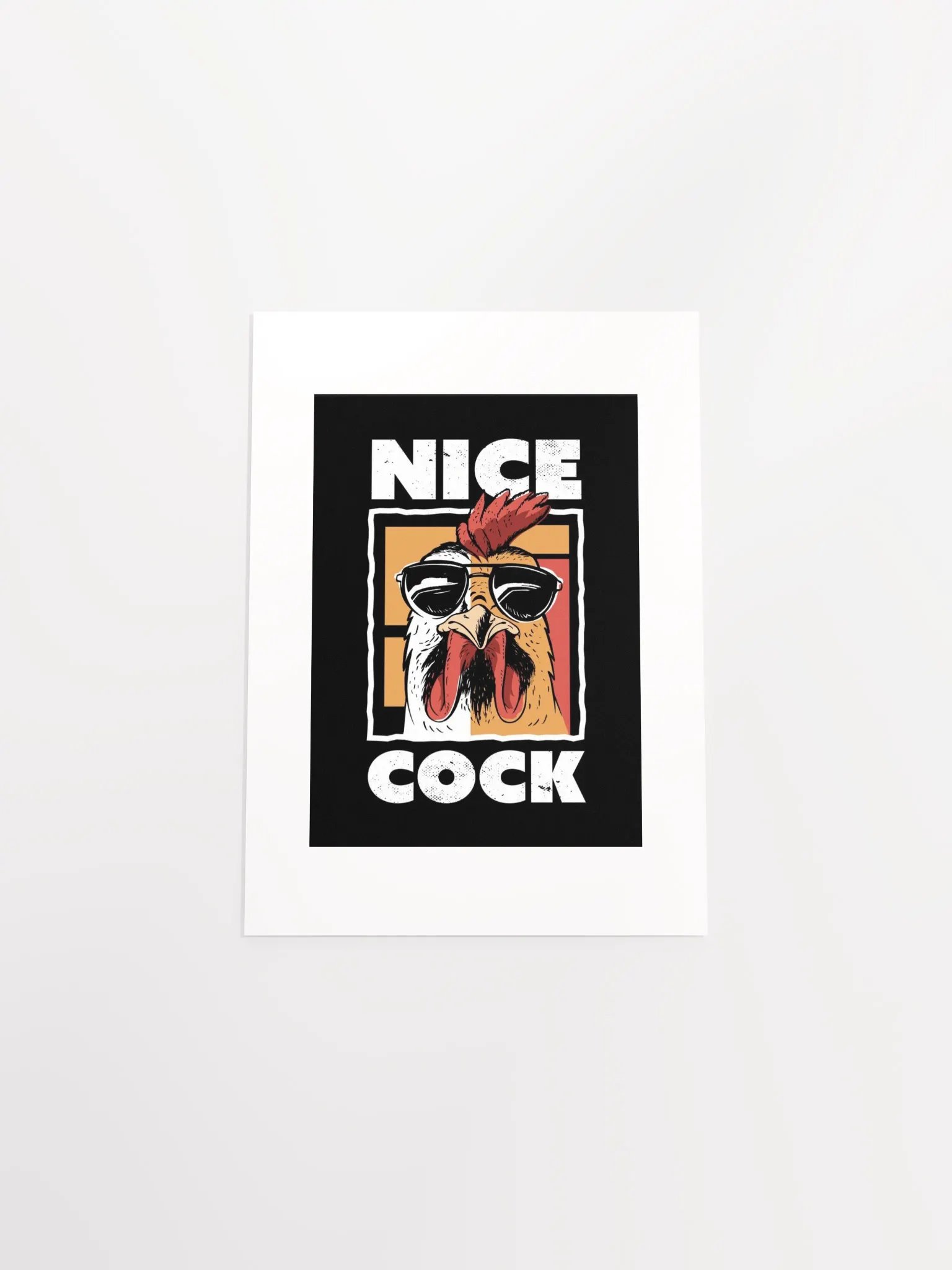 NICE COCK - Illustrated Rooster Poster product image (4)