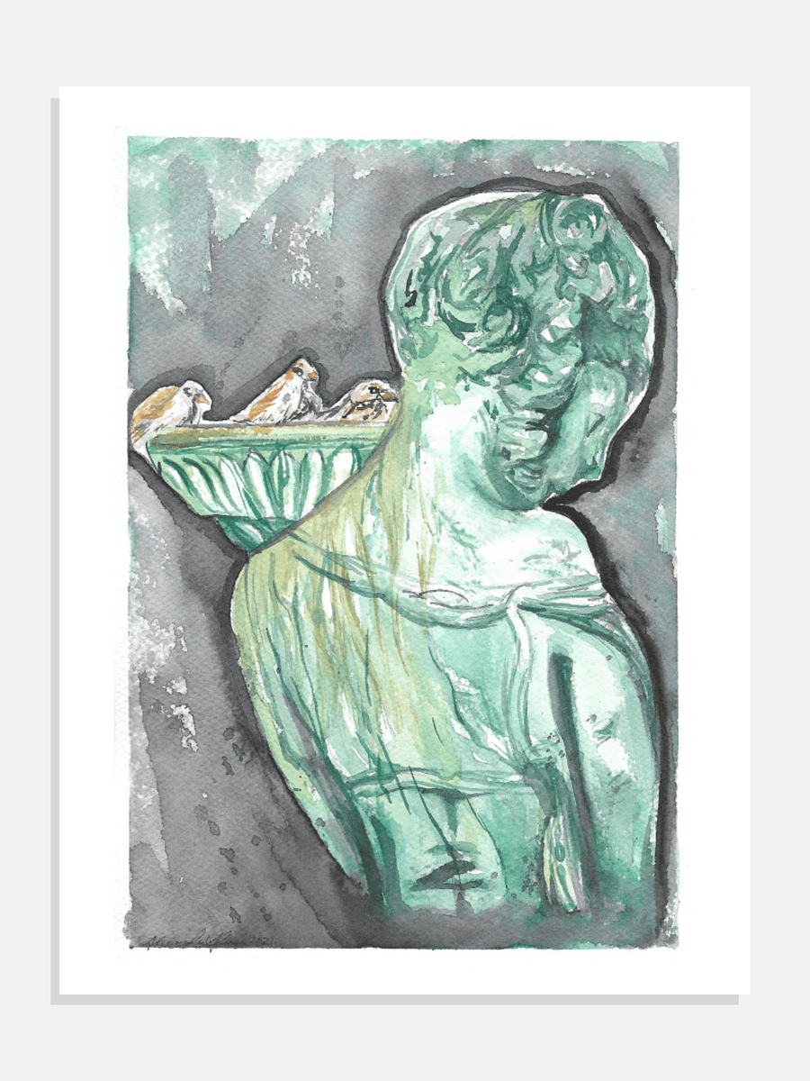 Bird Bath Giclée Art Print product image (1)