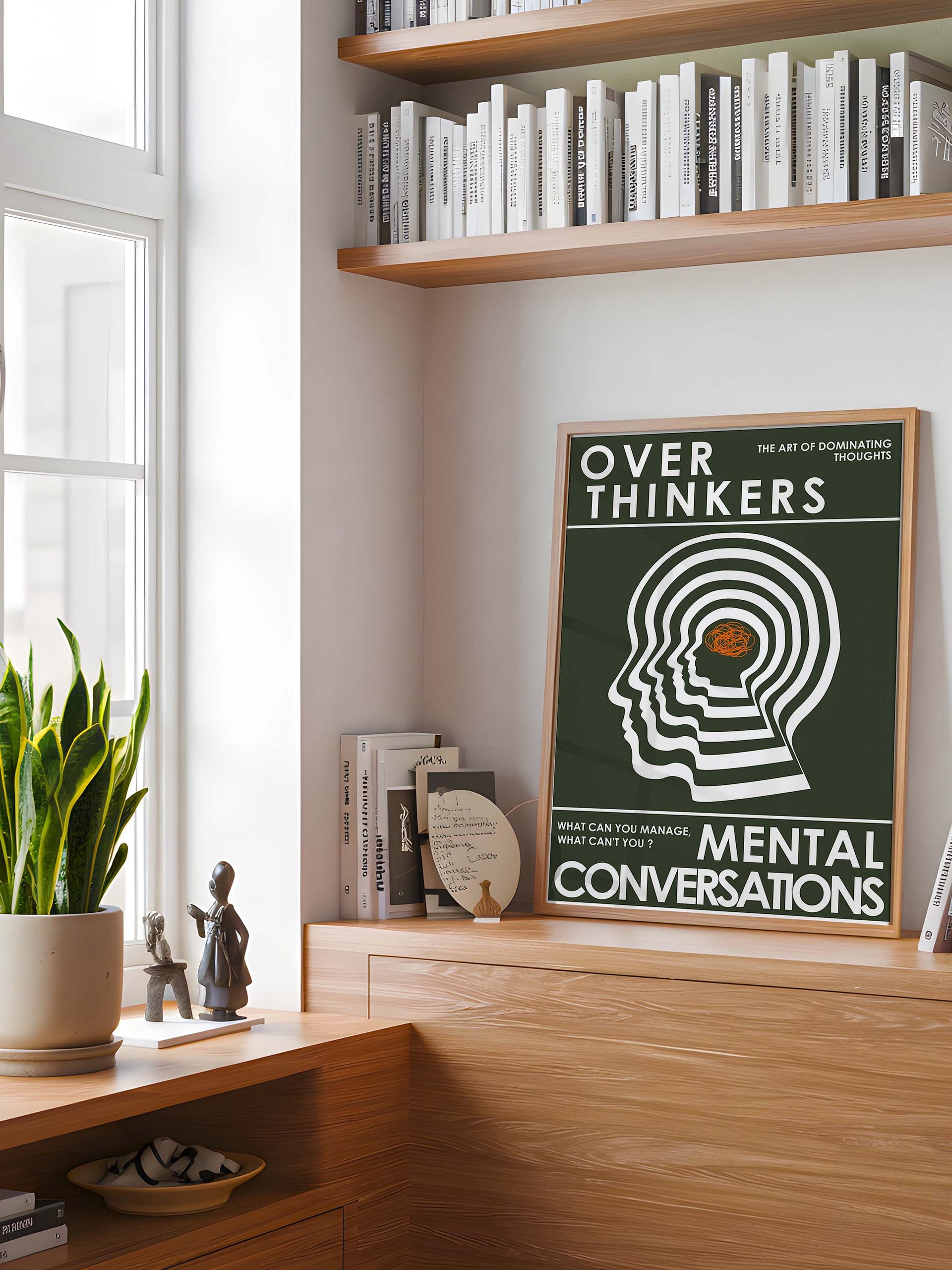 OverThinkers Wall art Poster Green White product image (4)
