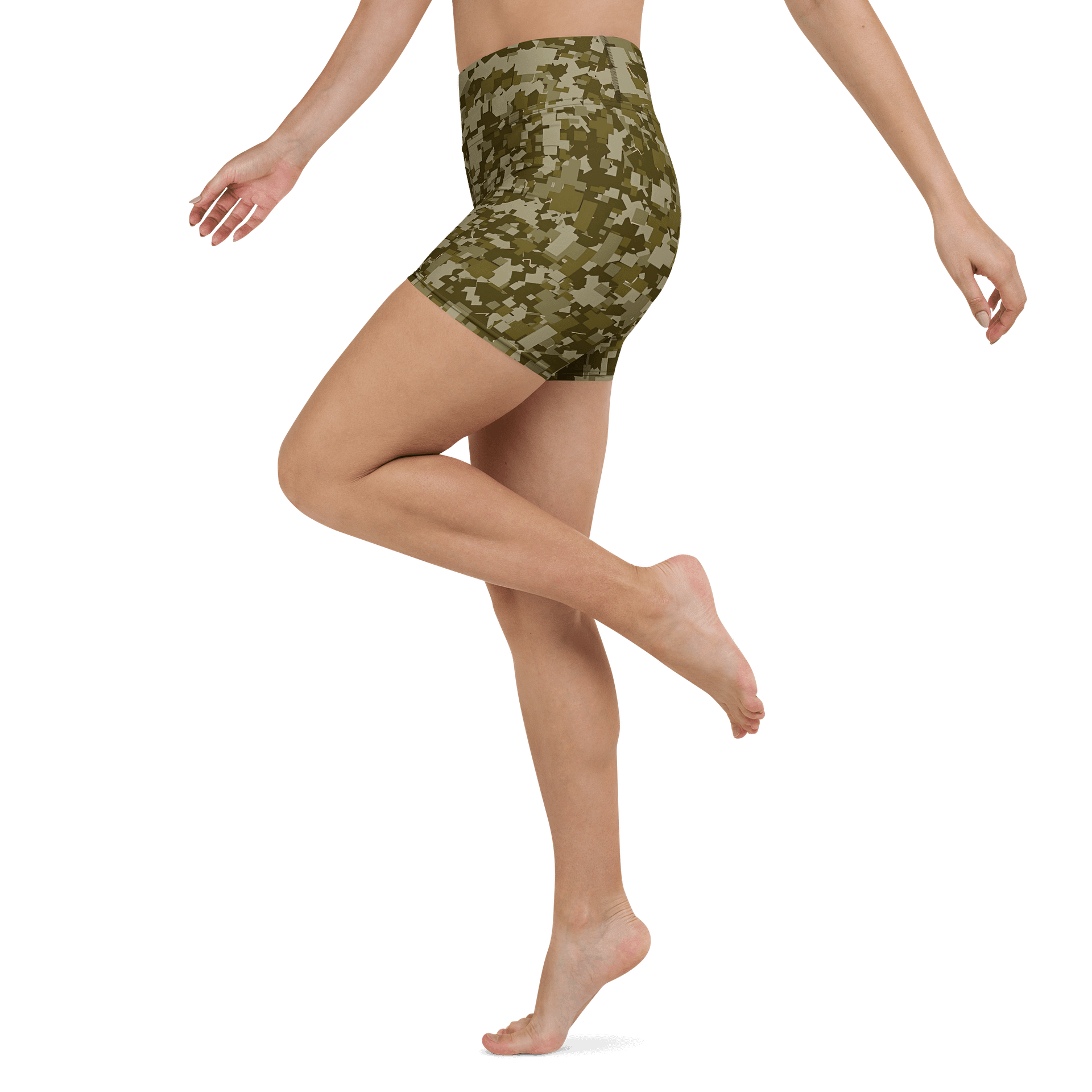 Pixelated Jungle Yoga Shorts product image (4)