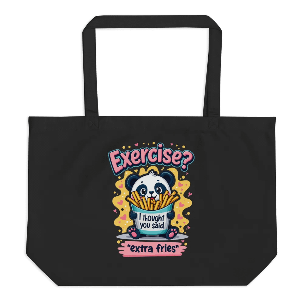 Panda 'Extra Fries' Tote Bag product image (1)