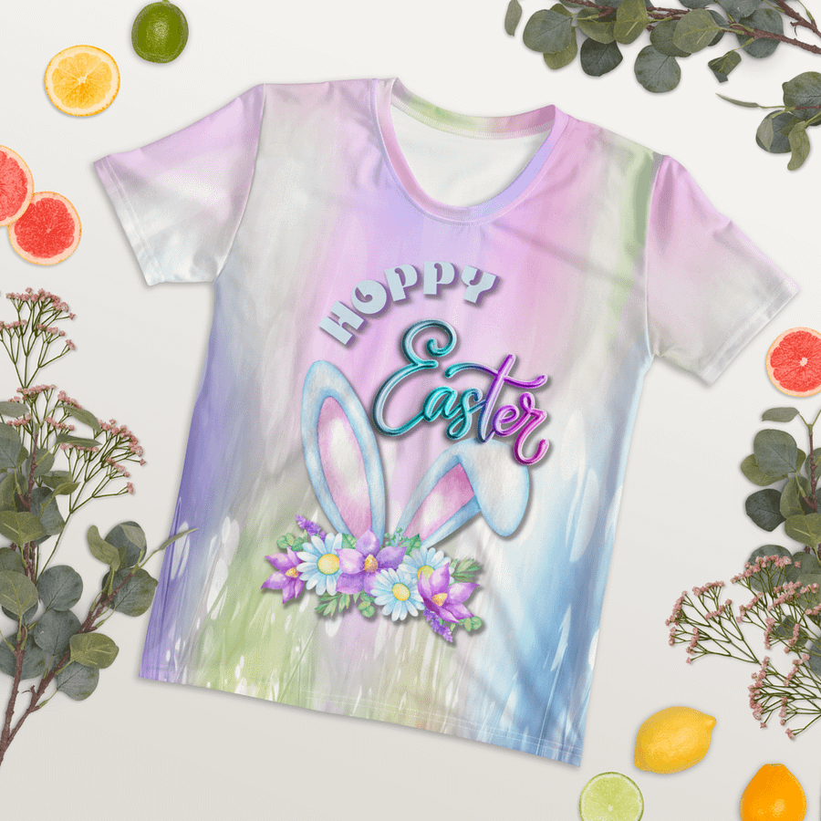 Hoppy Easter All Over Print T-shirt product image (7)