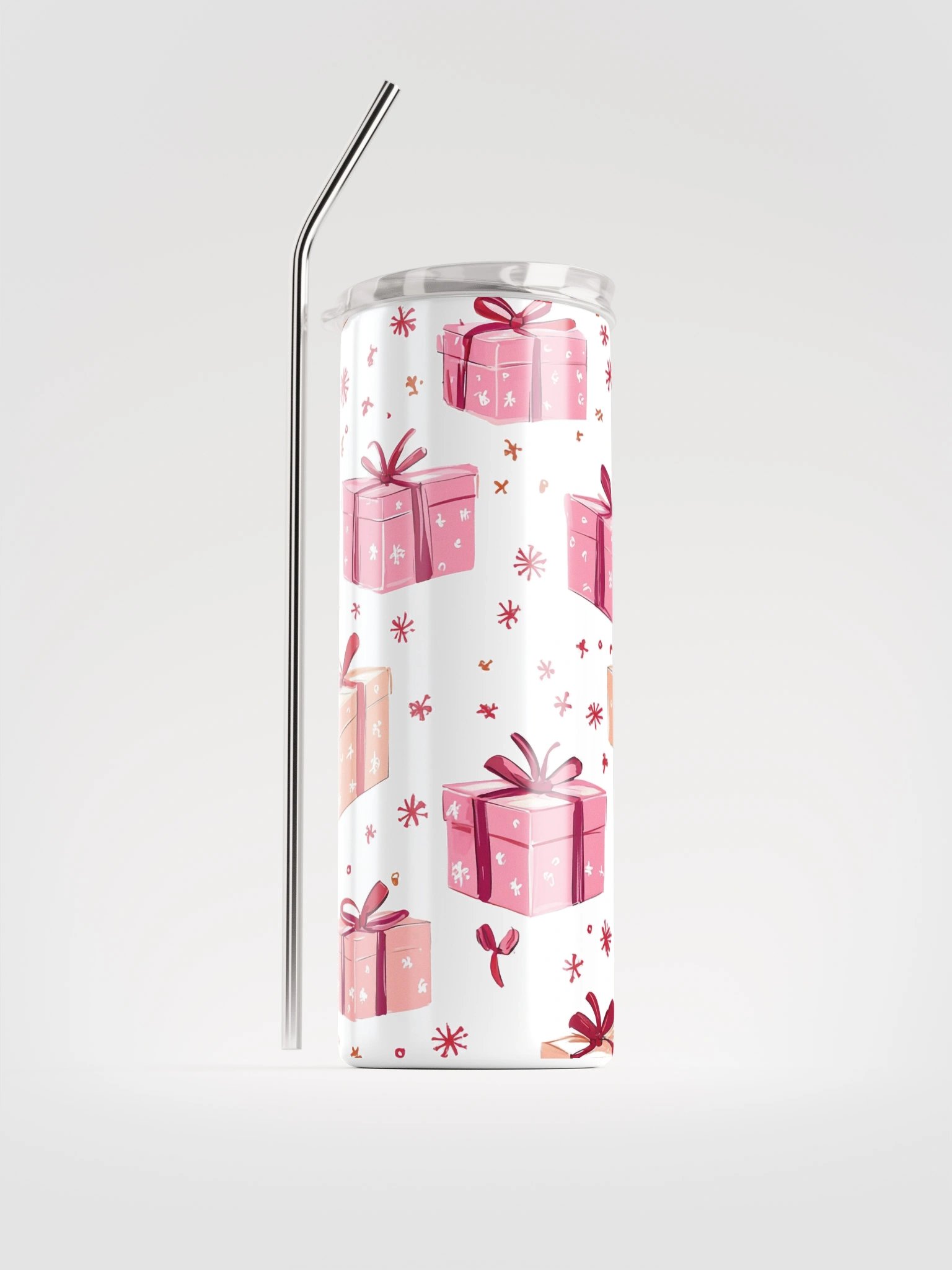Pink Christmas Gifts Stainless Steel Tumbler product image (1)