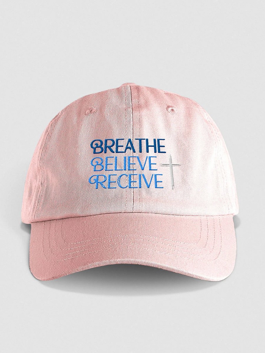 Breathe Believe Receive Beechfield Women's Pastel Dad Hat, Inspirational Motivational, Self-Affirmation, Positive Vibes, Gift Idea product image (1)