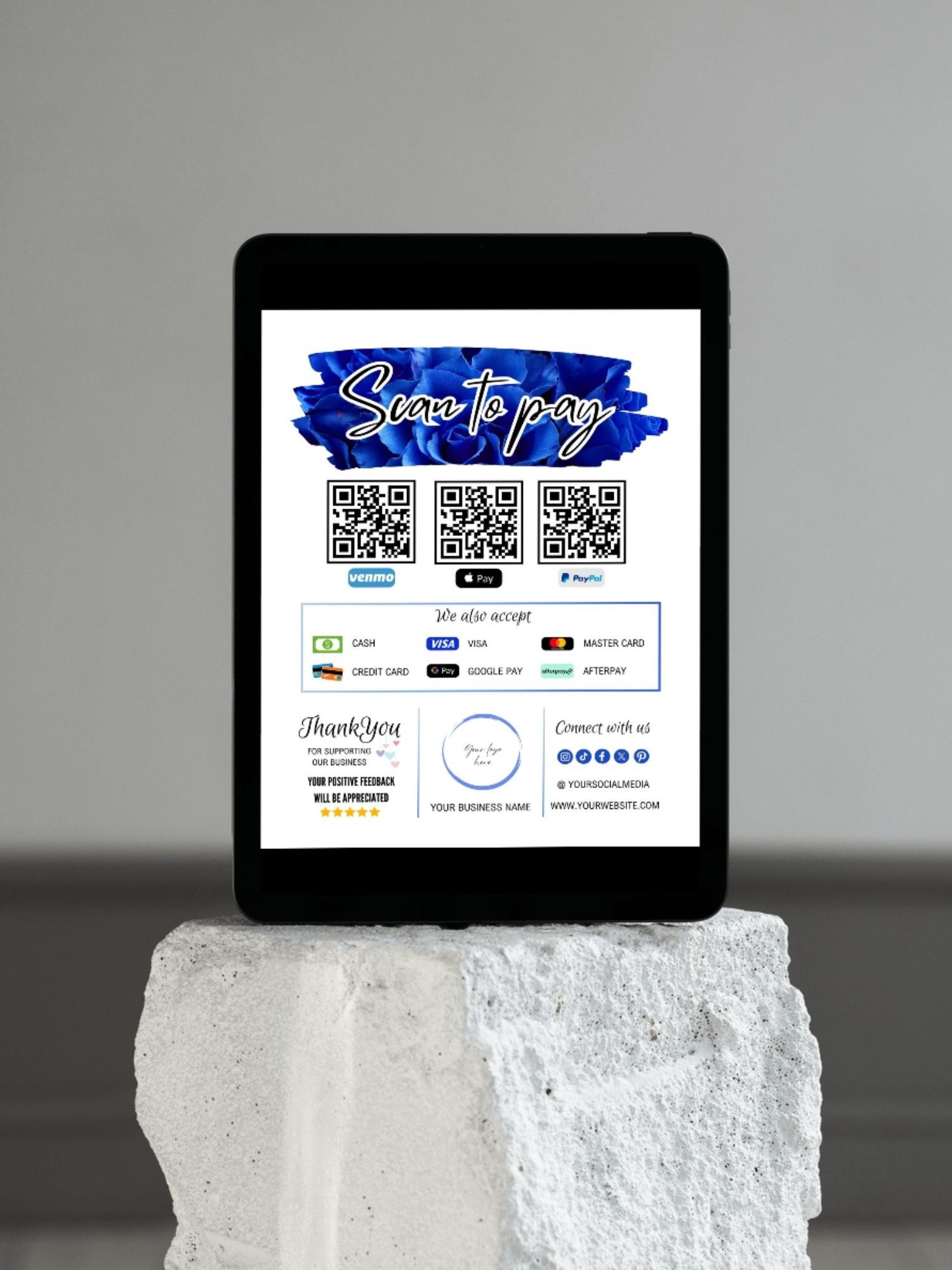 Celestia - Scan To Pay QR Code Sign Template product image (2)