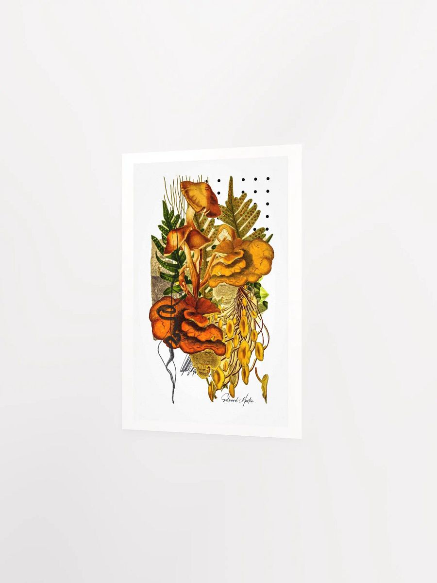 Woodland Collage Print by Edward Martin-Enchanted Foliage: Mushroom Collage Poster product image (3)