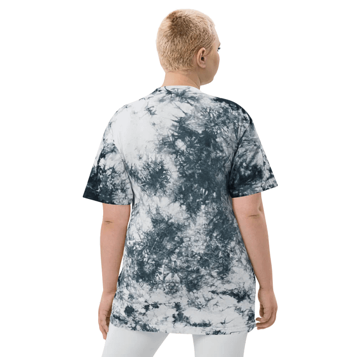 Cloudy Night Tie Dyed Oversized T-Shirt Embroidered product image (2)