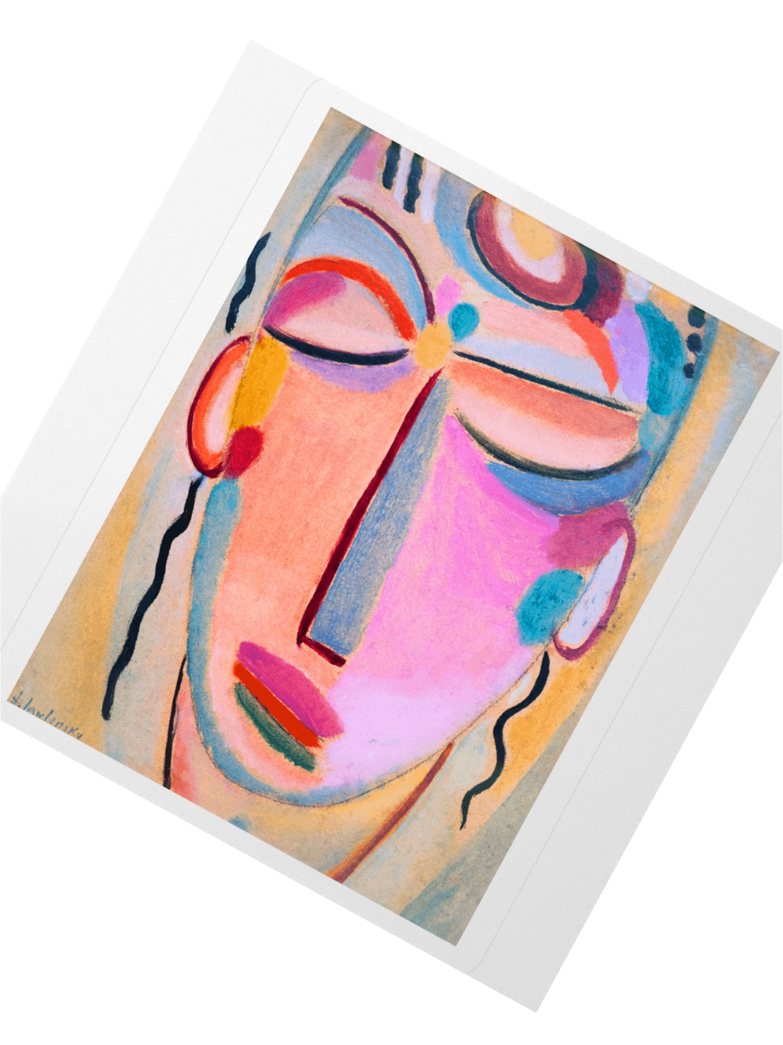 Abstract Modern Expressionist Portrait Sticker product image (2)
