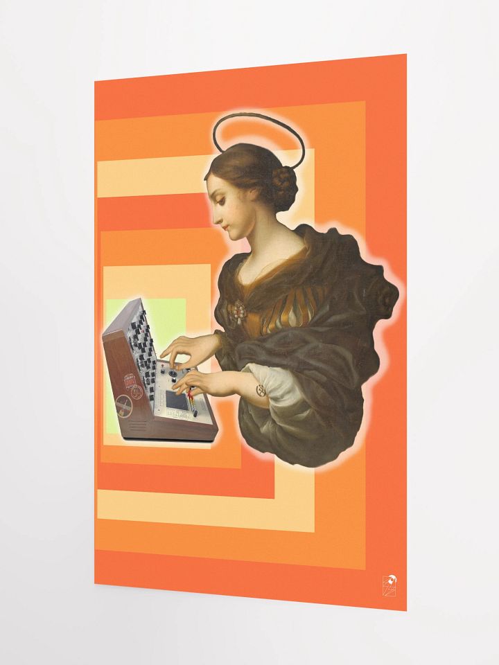 St Synthi Cecilia, The Putney (VCS 3) Synthi classic synth Tribute, Techno EDM Matte Paper Poster product image (2)