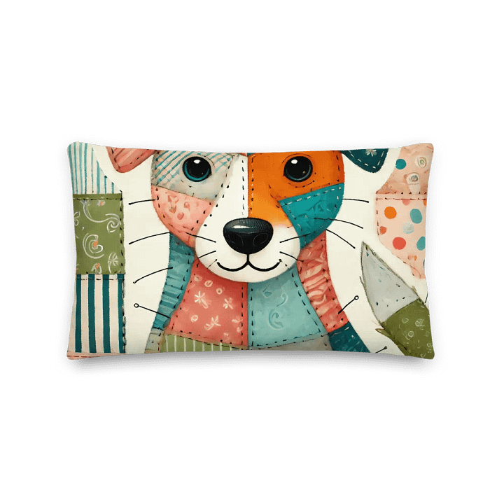Patchwork Pup Premium Pillow product image (2)