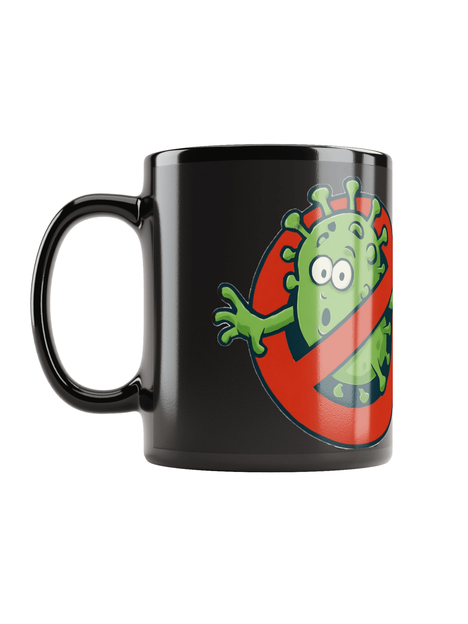 No "Virus" Zone - Black Glossy Mug product image (6)