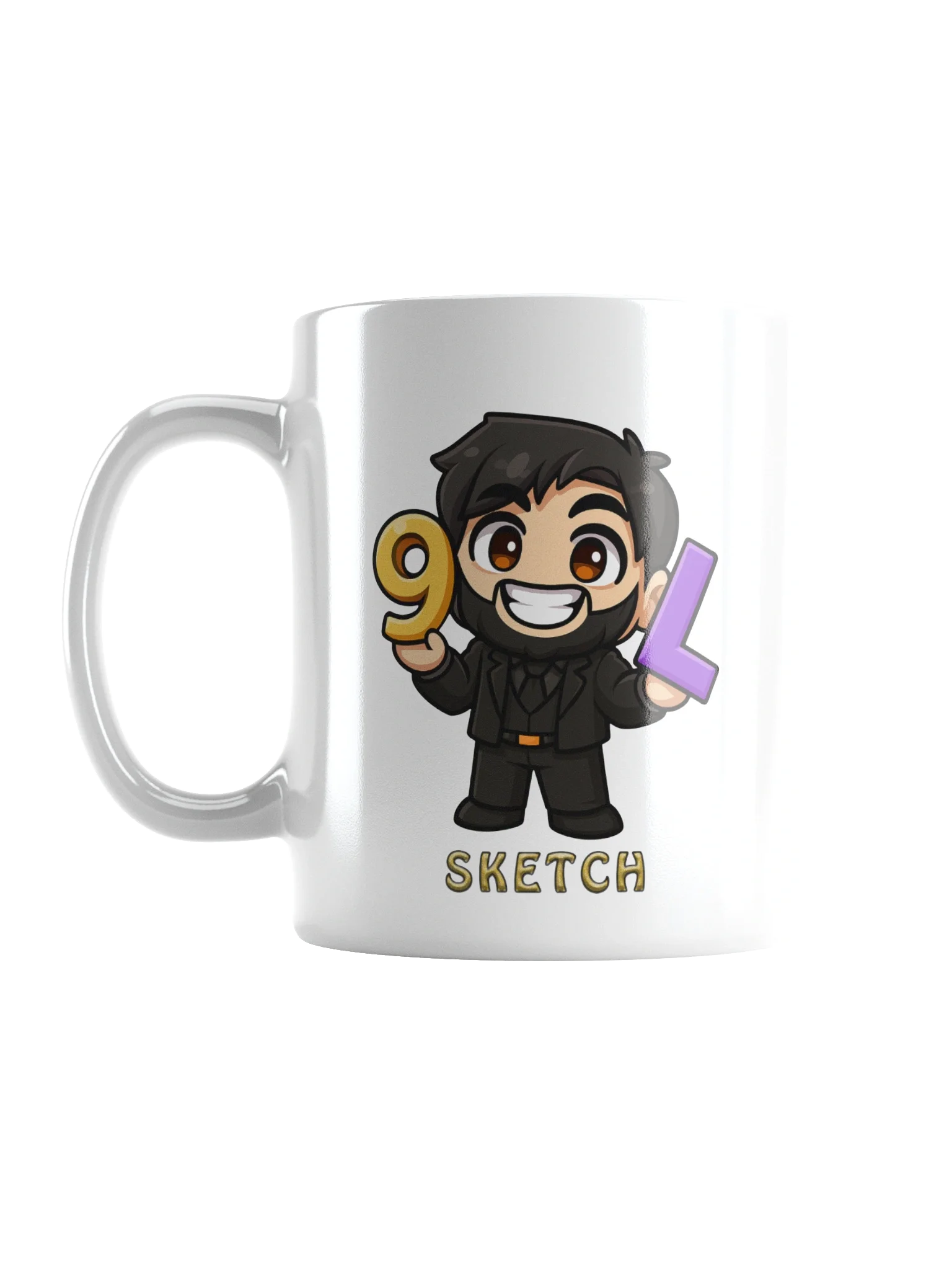9LS4 Sketch White Glossy Mug product image (1)