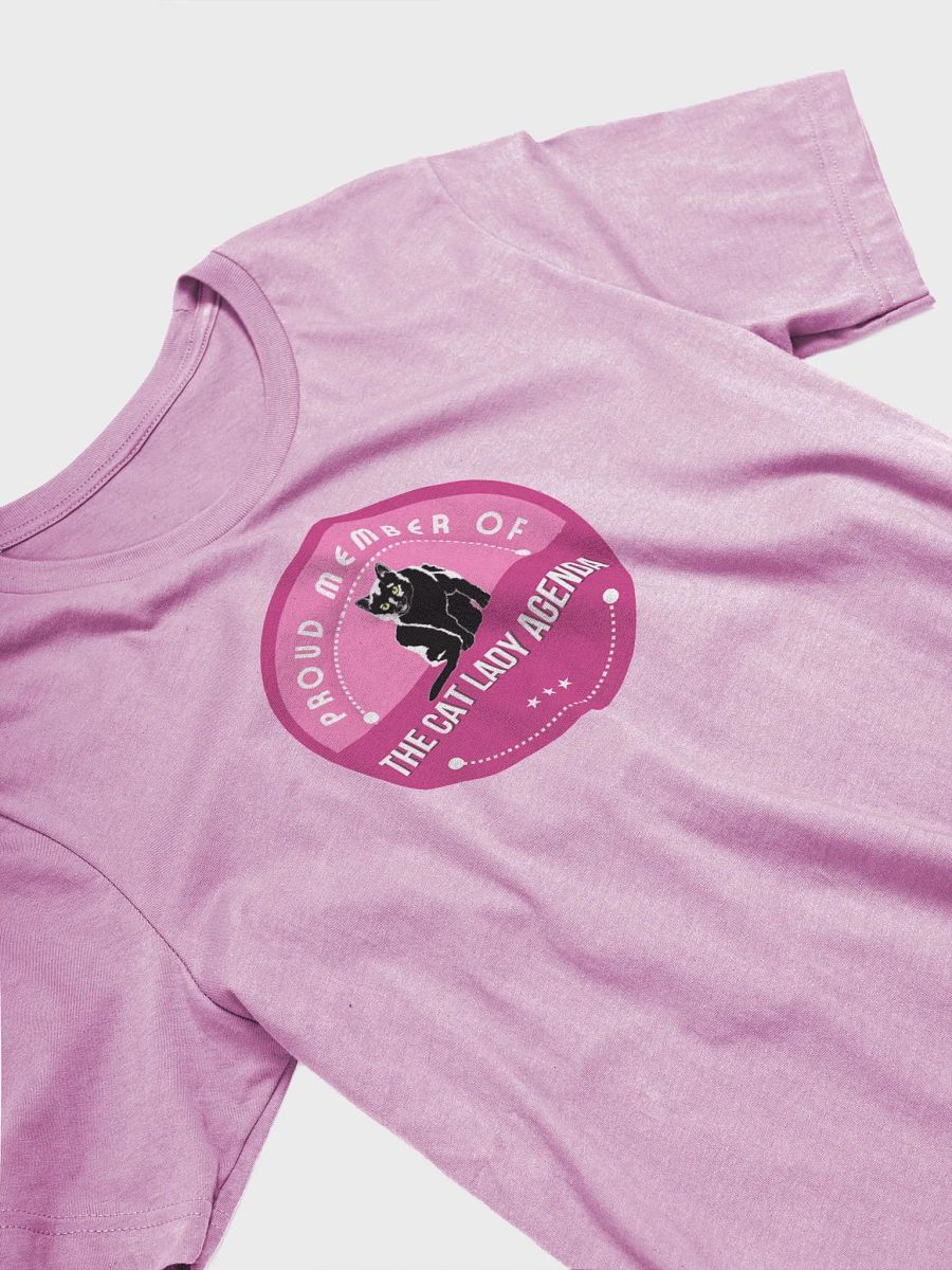 Cat Lady Agenda Pink Logo T-shirt product image (5)