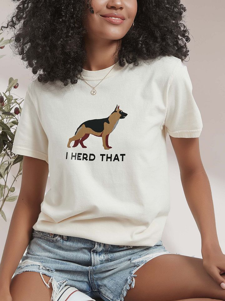 I Herd That T-Shirt(Embroidered) of a German Shepherd product image (2)