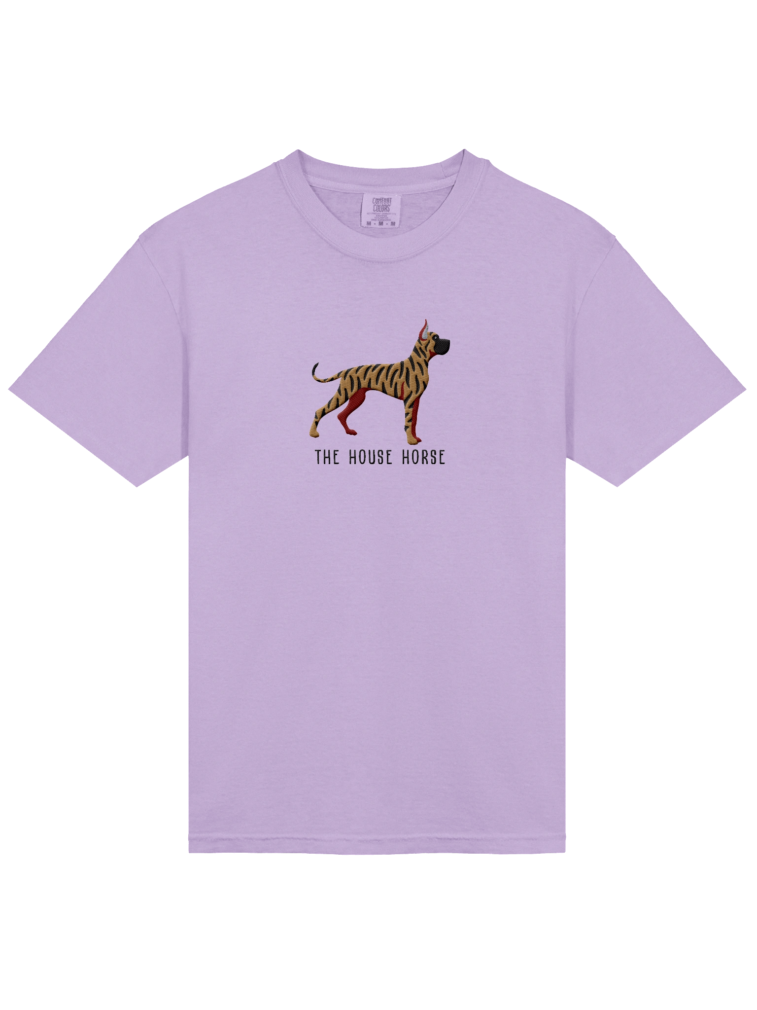 The House Horse T-Shirt(Embroidered) of a Great Dane(Brindle, Cropped Ears) product image (33)