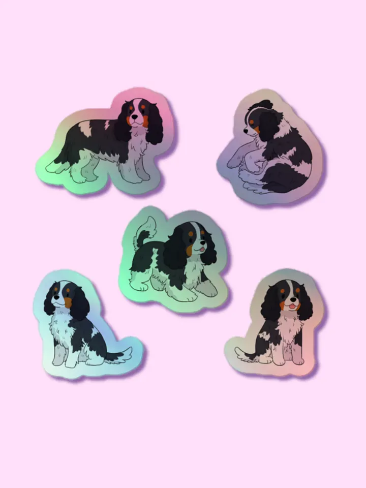 Cavalier King Charles Spaniel Holographic Sticker Sheet product image (1)