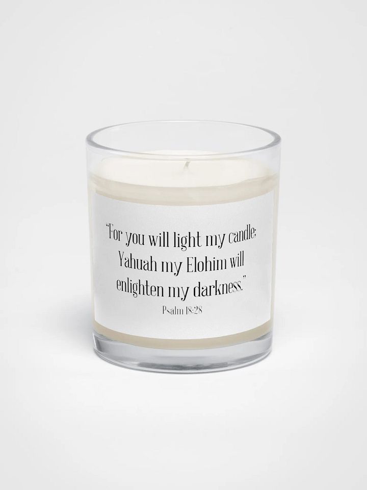 Inspirational Psalm 18:28 Soy Wax Candle product image (1)