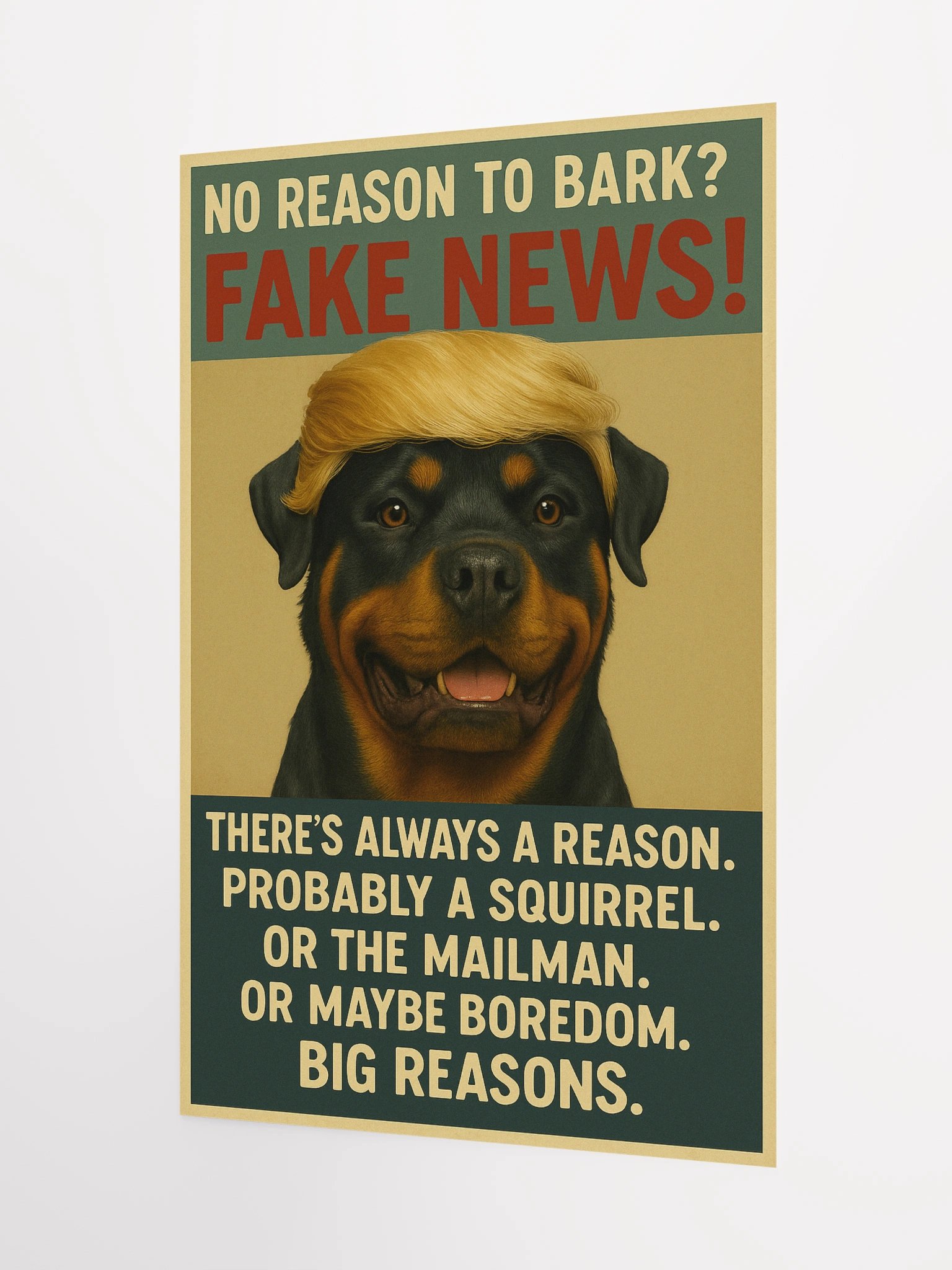 Barking Rottweiler Humor Poster product image (9)