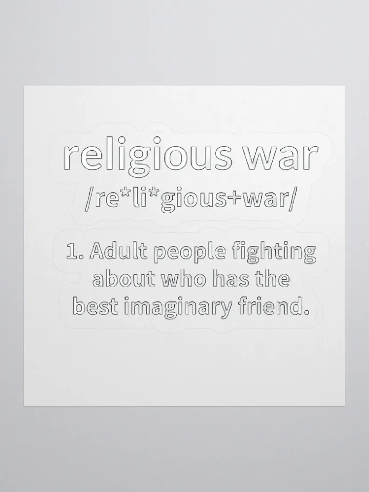 Religious War Definition Sticker product image (1)
