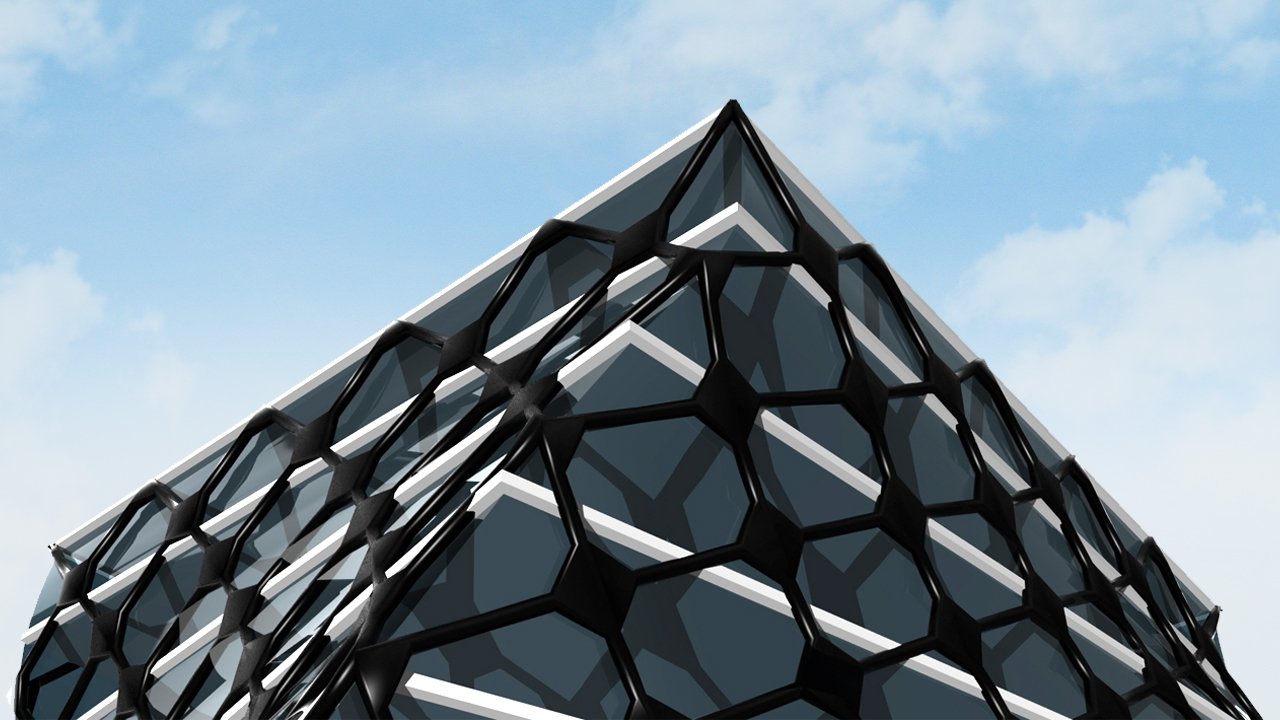 Exoskeleton Parametric Tower Facade Design Grasshopper Rhino Files Download product image (1)