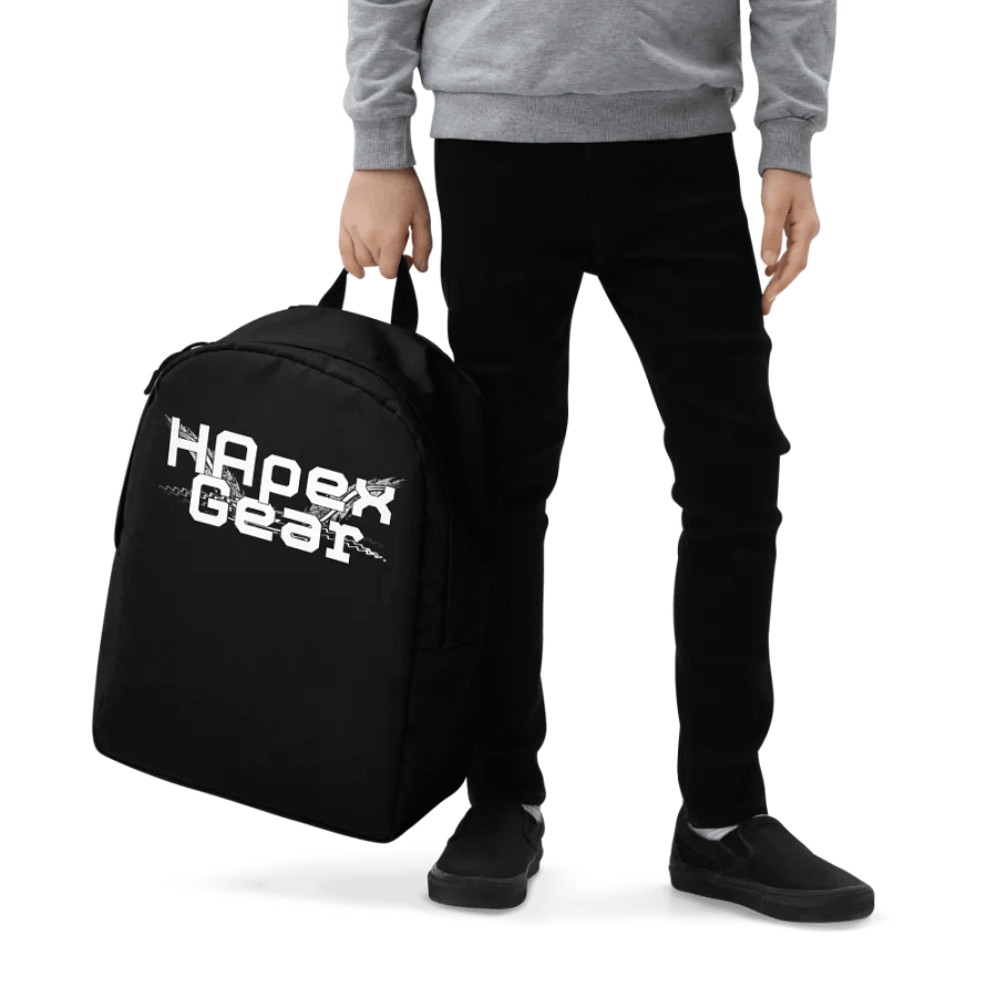 Minimalist Backpack - Black - White HApex Gear White Logo product image (7)