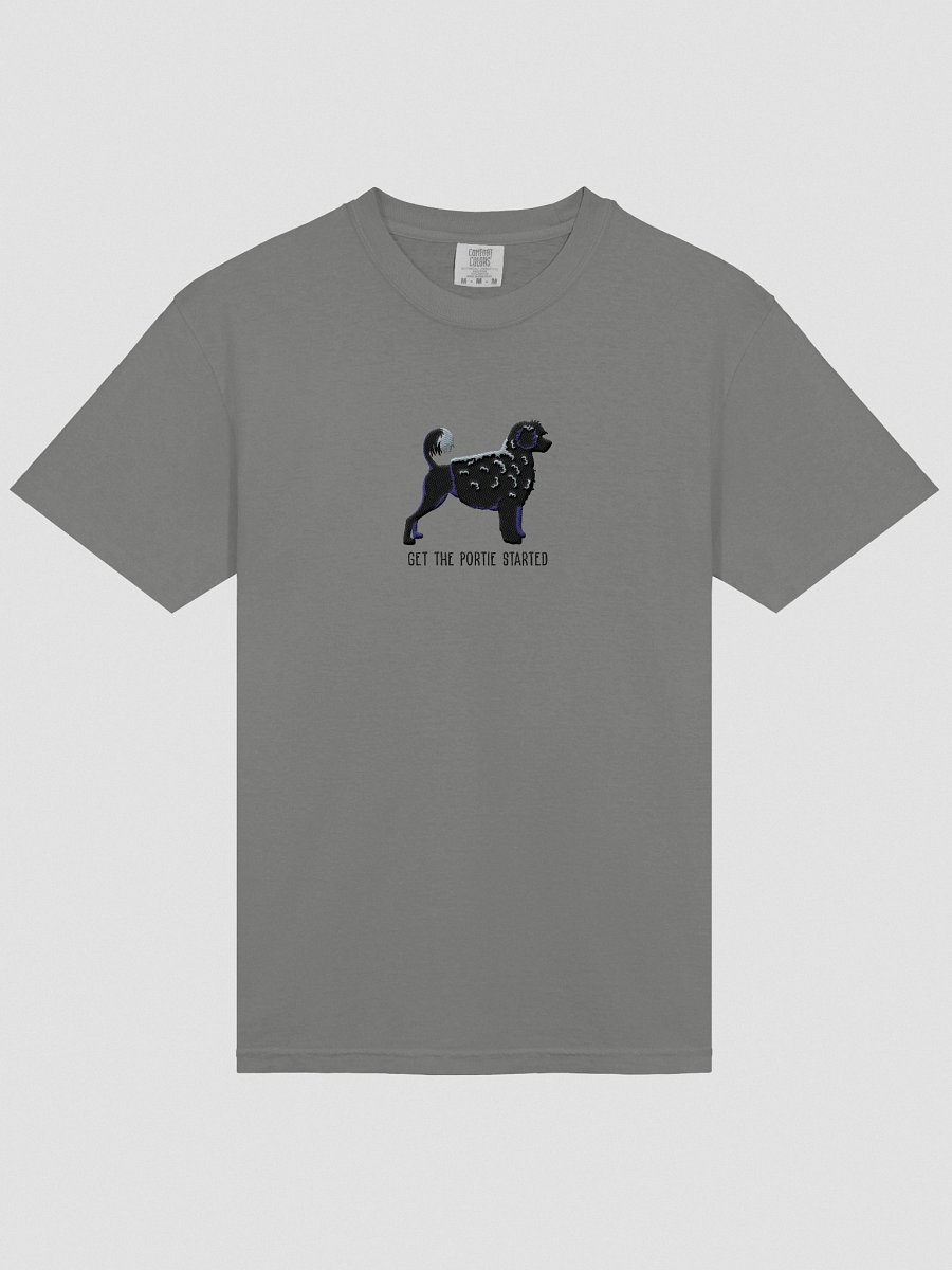 Get the Portie Started T-Shirt(Embroidered) of a Portuguese Water Dog(Black) product image (16)