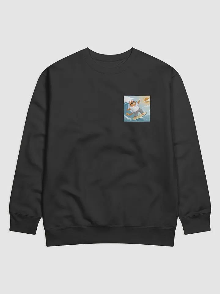 Surfing Cat Cool Cotton Sweatshirt product image (2)