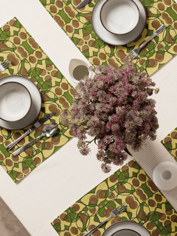 Avocado Reverie – Water-Resistant Placemat Set product image (2)