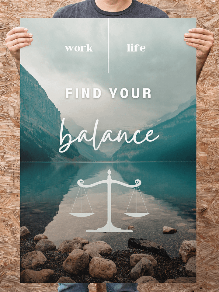 Find your balance sustainable Poster product image (1)